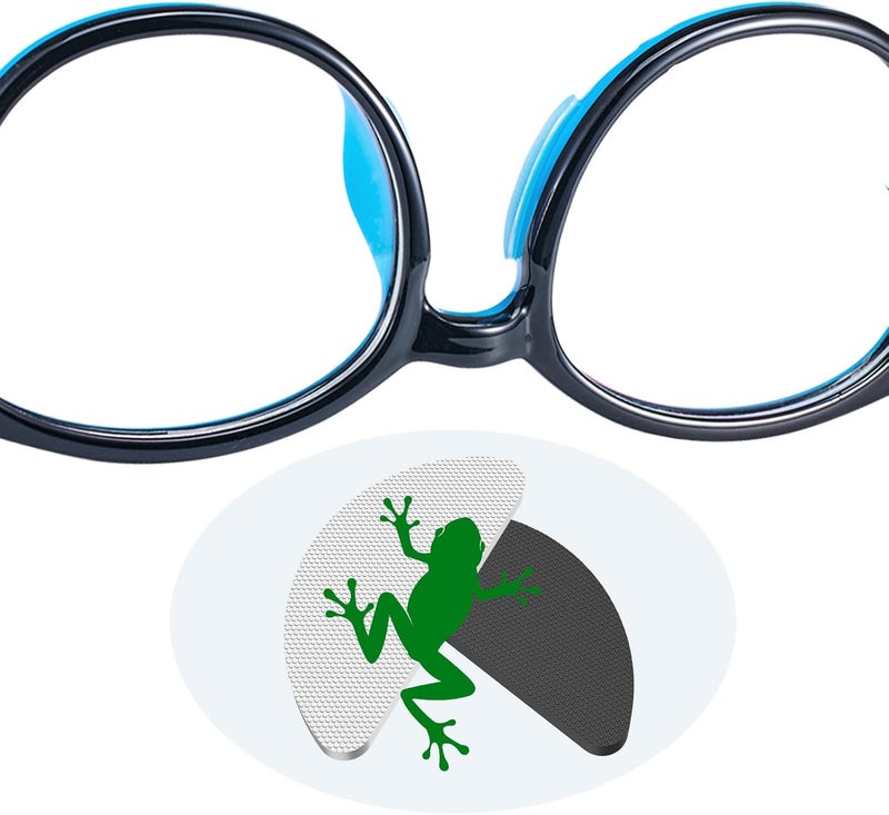 fusanwin Eyeglass Nose Pads, 1mm Thickness, Thousands of Frog-Inspired Microstructured Fibers, Anti Slip Soft Adhesive Silicone Nose Pads, Glasses Nose Pad for Glasses, Sunglass(10 Pairs Black+Clear) - Image 1
